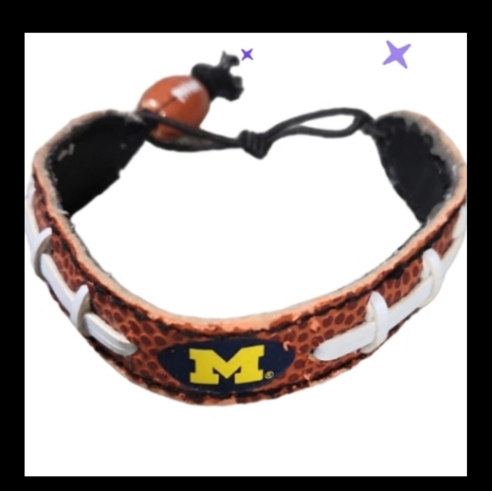 Unisex game day Michigan football bracelet